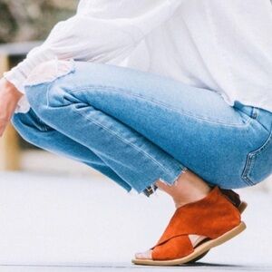 Born Orange Leather Footwear